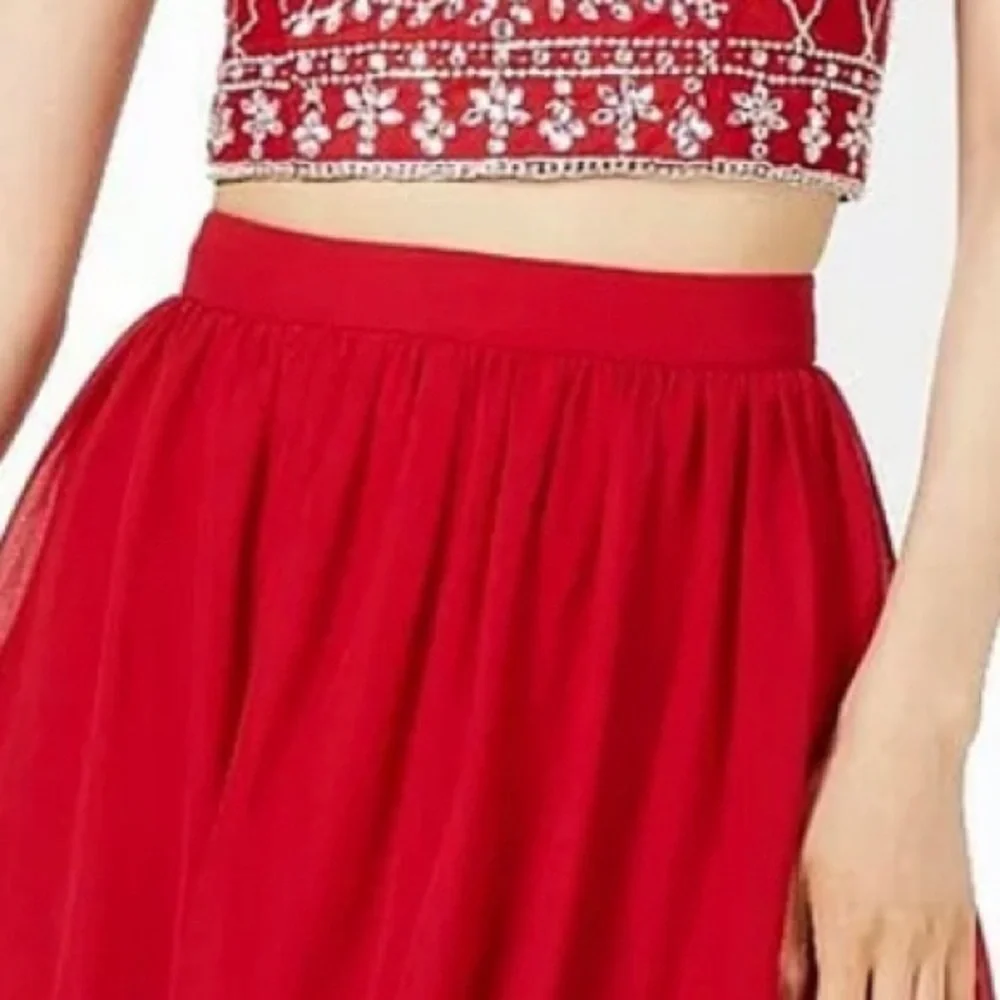 B. Darlin A-Line pleated chiffon skirt NWT 11/12 - Picture 1 of 3